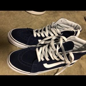 Navy high top Vans